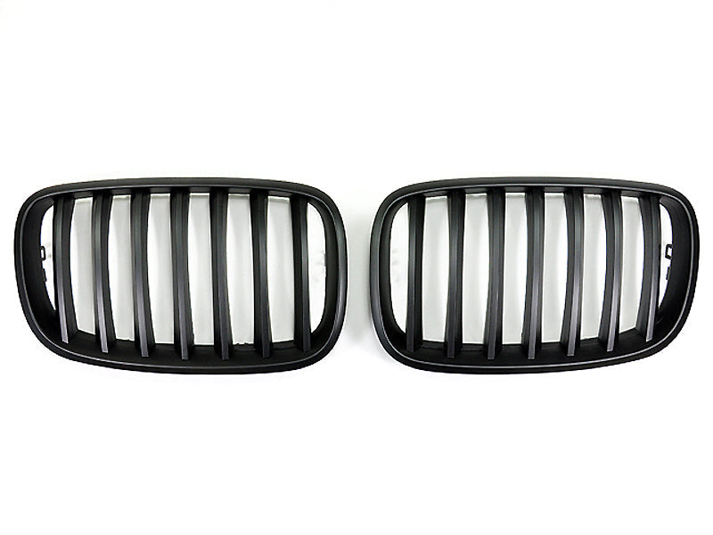 AutoTecknic Stealth Black Front Grille Set - E70 X5 / X5M | E71 X6 / X6M-Exterior-Silicon Valley Bimmer