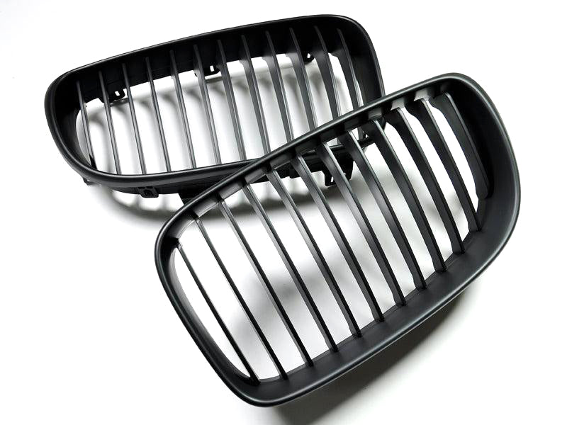 AutoTecknic Stealth Black Front Grille Set - E82 1-Series & 1M-Exterior-Silicon Valley Bimmer