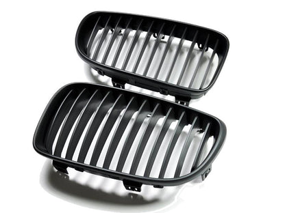 AutoTecknic Stealth Black Front Grille Set - E82 1-Series & 1M-Exterior-Silicon Valley Bimmer