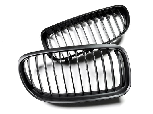 AutoTecknic Stealth Black Front Grille Set - E90 3-Series LCI-Exterior-Silicon Valley Bimmer