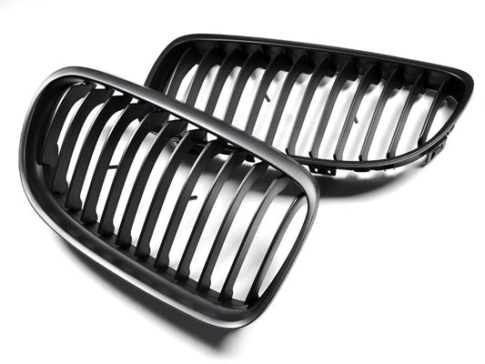 AutoTecknic Stealth Black Front Grille Set - E90 3-Series LCI-Exterior-Silicon Valley Bimmer