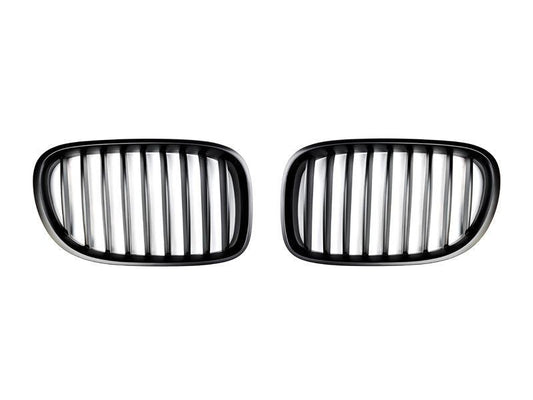 AutoTecknic Stealth Black Front Grille Set - F01/ F02 7-Series LCI-Exterior-Silicon Valley Bimmer