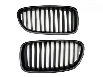 AutoTecknic Stealth Black Front Grille Set - F10 Sedan/ F11 Wagon | 5-Series-Exterior-Silicon Valley Bimmer