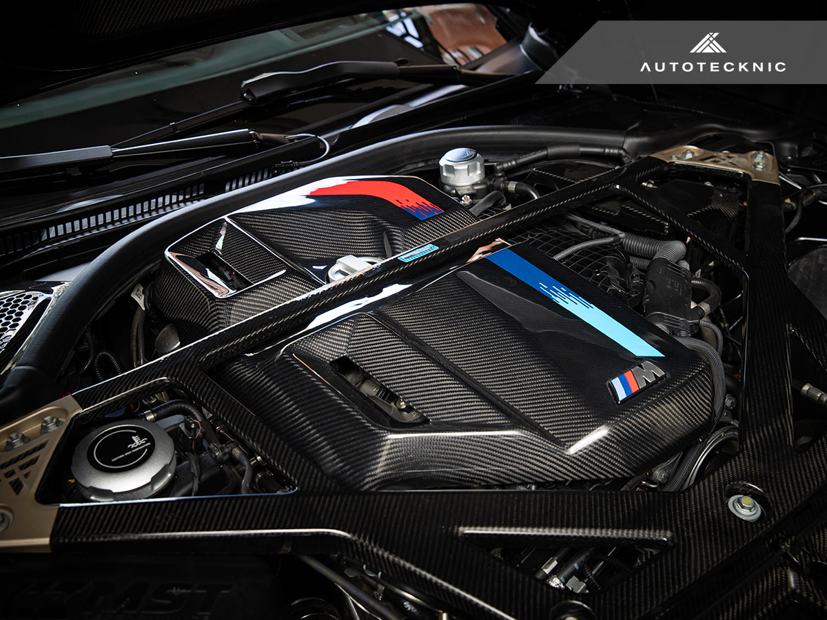 AutoTecknic Version II Dry Carbon Fiber Engine Cover - G80 M3 | G82/ G83 M4 | G87 M2-Exterior-Silicon Valley Bimmer
