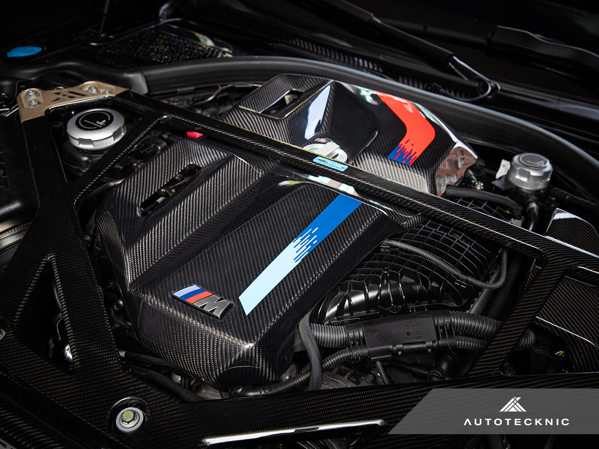 AutoTecknic Version II Dry Carbon Fiber Engine Cover - G80 M3 | G82/ G83 M4 | G87 M2-Exterior-Silicon Valley Bimmer