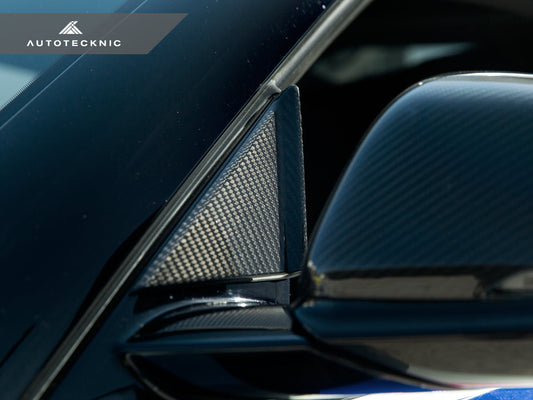 AutoTecknic Version III Dry Carbon Side Mirror Wind Deflector Set - A90 Supra 2020-Up-Exterior-Silicon Valley Bimmer