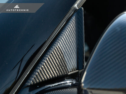 AutoTecknic Version III Dry Carbon Side Mirror Wind Deflector Set - A90 Supra 2020-Up-Exterior-Silicon Valley Bimmer