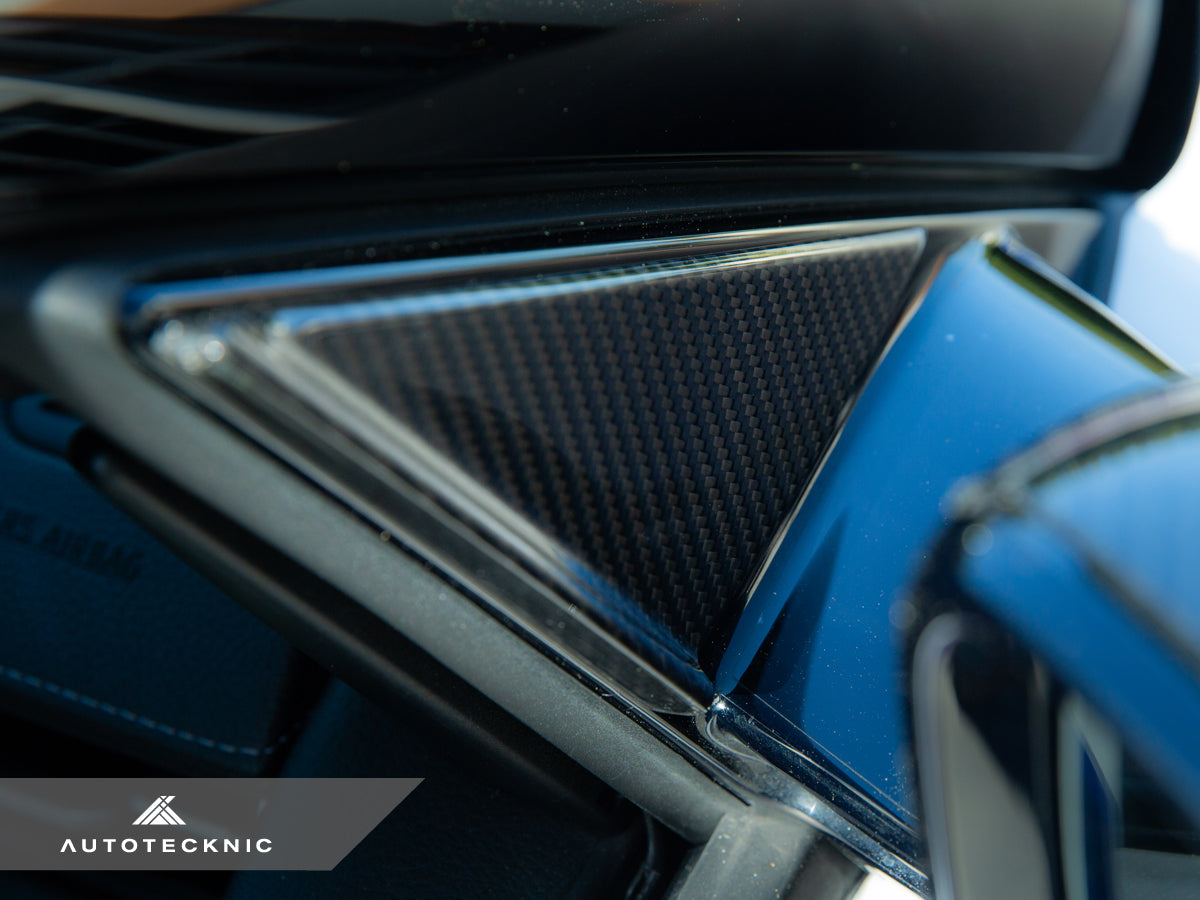 AutoTecknic Version III Dry Carbon Side Mirror Wind Deflector Set - A90 Supra 2020-Up-Exterior-Silicon Valley Bimmer