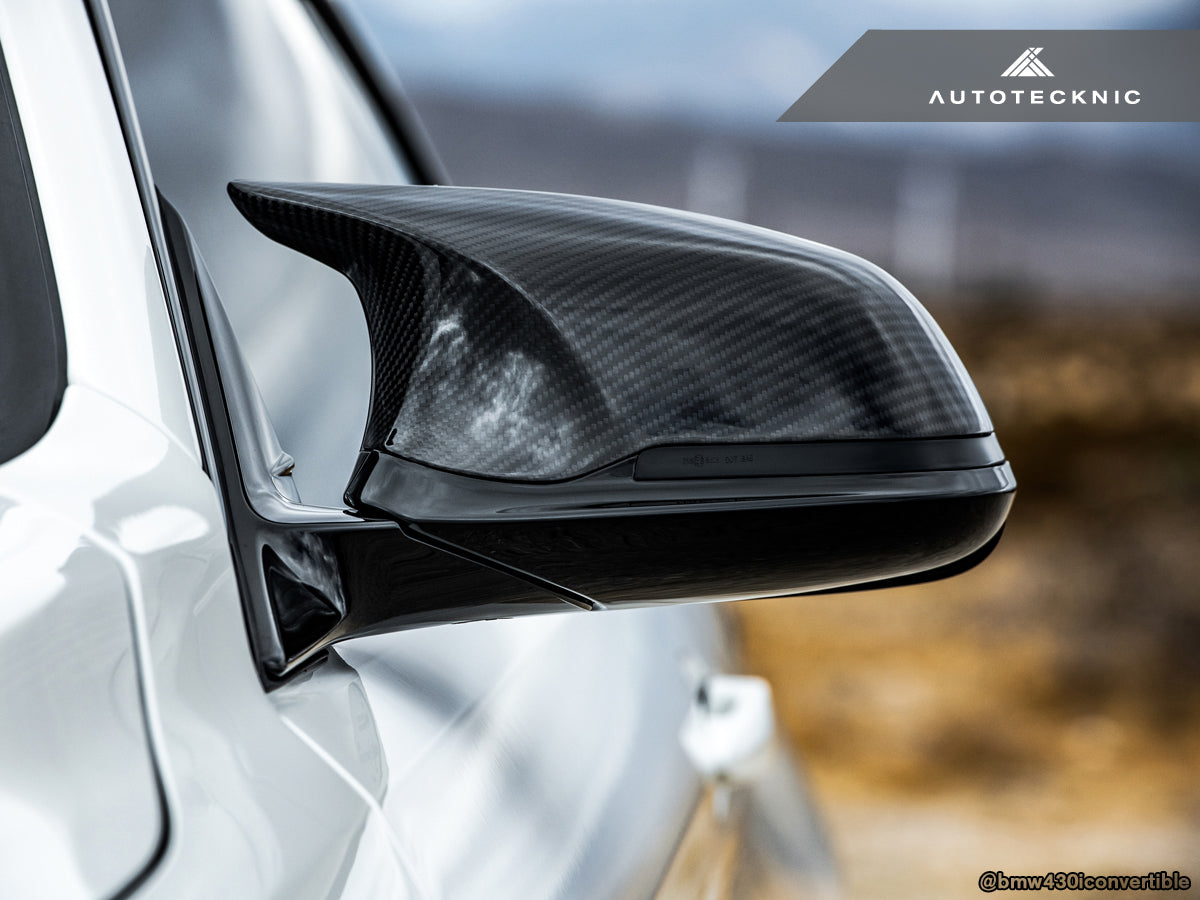 AutoTecknic Version III M-Inspired Dry Carbon Mirror Housing Kit - F22 2-Series | F30 3-Series | F32 4-Series | F87 M2-Exterior-Silicon Valley Bimmer
