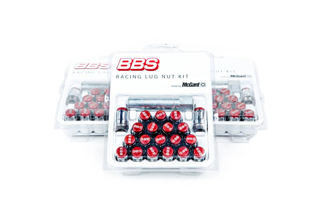 BBS-McGard Lug Nut Set - Red M12x1.5-Wheels-Silicon Valley Bimmer