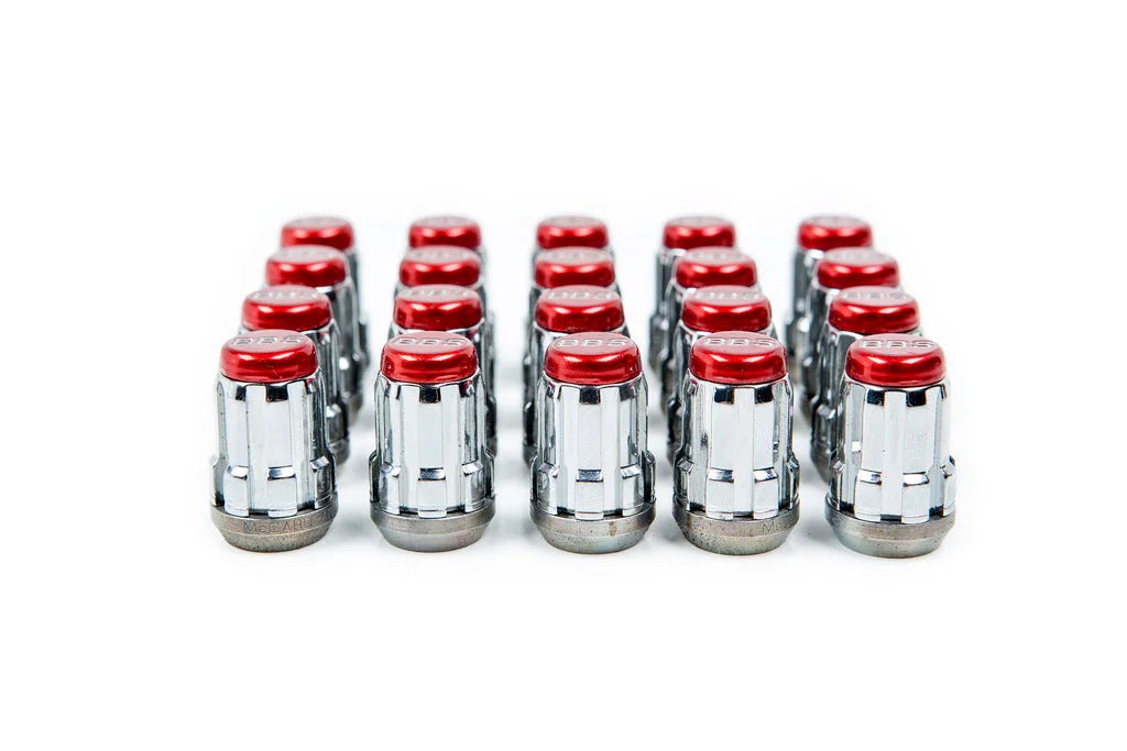 BBS-McGard Lug Nut Set - Red M12x1.5-Wheels-Silicon Valley Bimmer