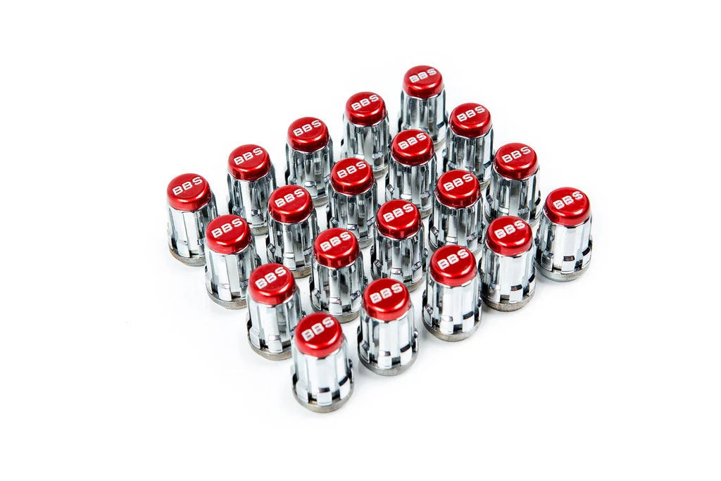 BBS-McGard Lug Nut Set - Red M12x1.5-Wheels-Silicon Valley Bimmer