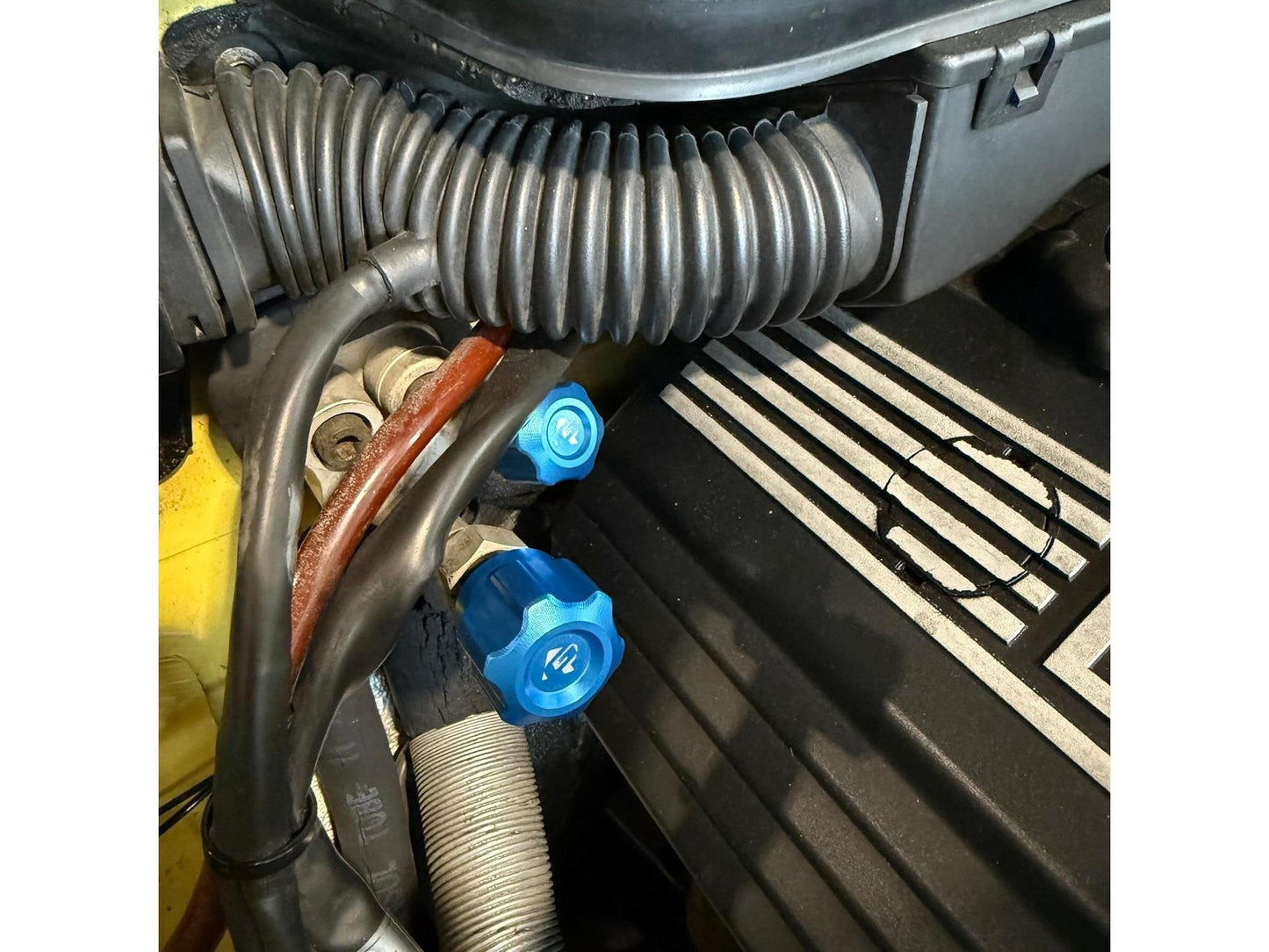 BMW Billet AC Service Port Caps-Air Conditioning-Silicon Valley Bimmer