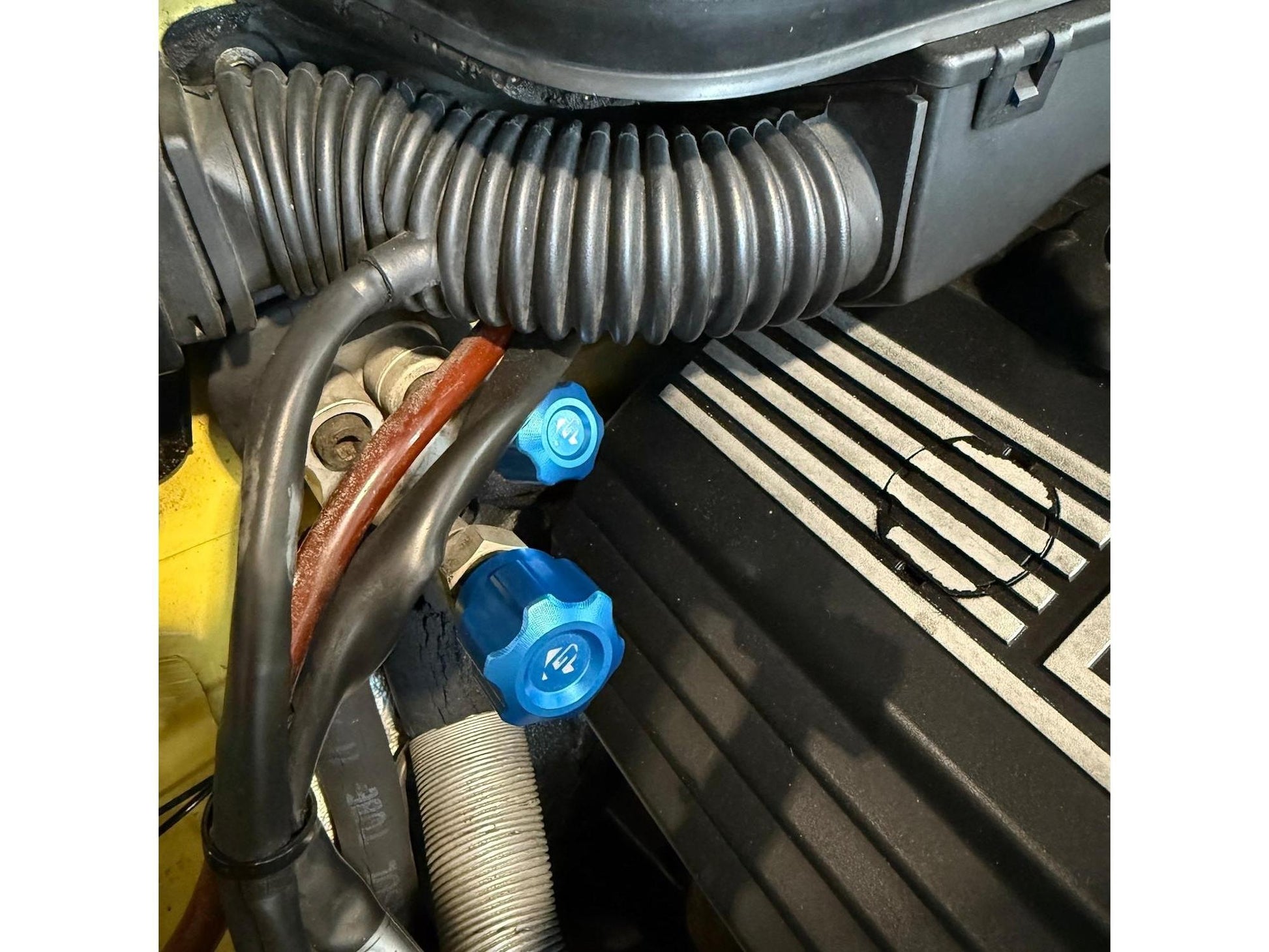 BMW Billet AC Service Port Caps-Air Conditioning-Silicon Valley Bimmer