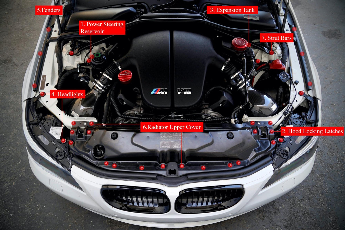 BMW E60 2003-2010 Dress Up Hardware Kit (5 Series/ M5)-Exterior-Silicon Valley Bimmer