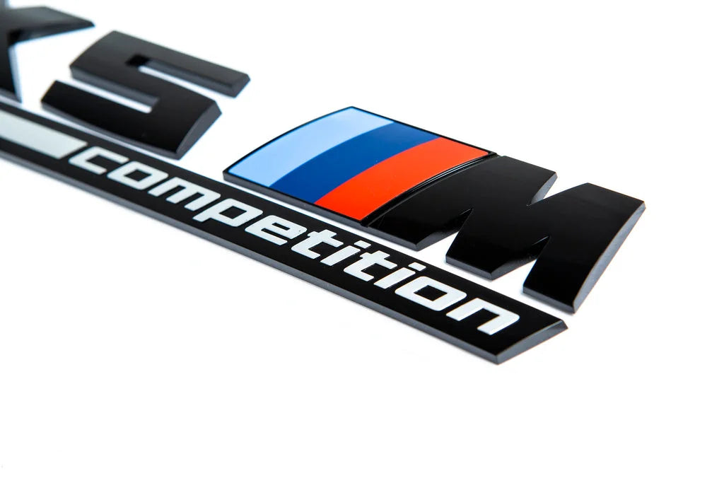 BMW F95 X5M Competition Trunk Emblem - Gloss Black-Exterior-Silicon Valley Bimmer