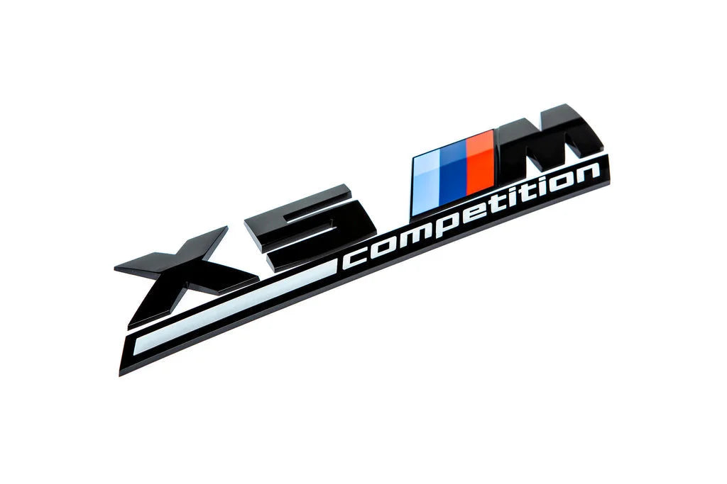 BMW F95 X5M Competition Trunk Emblem - Gloss Black-Exterior-Silicon Valley Bimmer