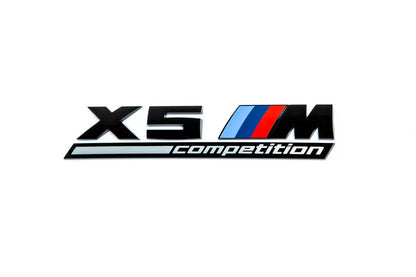 BMW F95 X5M Competition Trunk Emblem - Gloss Black-Exterior-Silicon Valley Bimmer