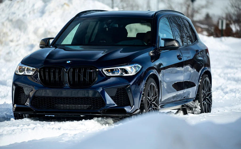 BMW F95 X5M Pre-LCI Gloss Black Front Grille-Exterior-Silicon Valley Bimmer