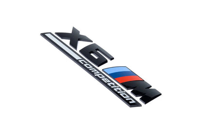 BMW F96 X6M Competition Trunk Emblem - Gloss Black-Exterior-Silicon Valley Bimmer