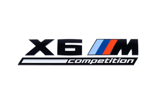 BMW F96 X6M Competition Trunk Emblem - Gloss Black-Exterior-Silicon Valley Bimmer