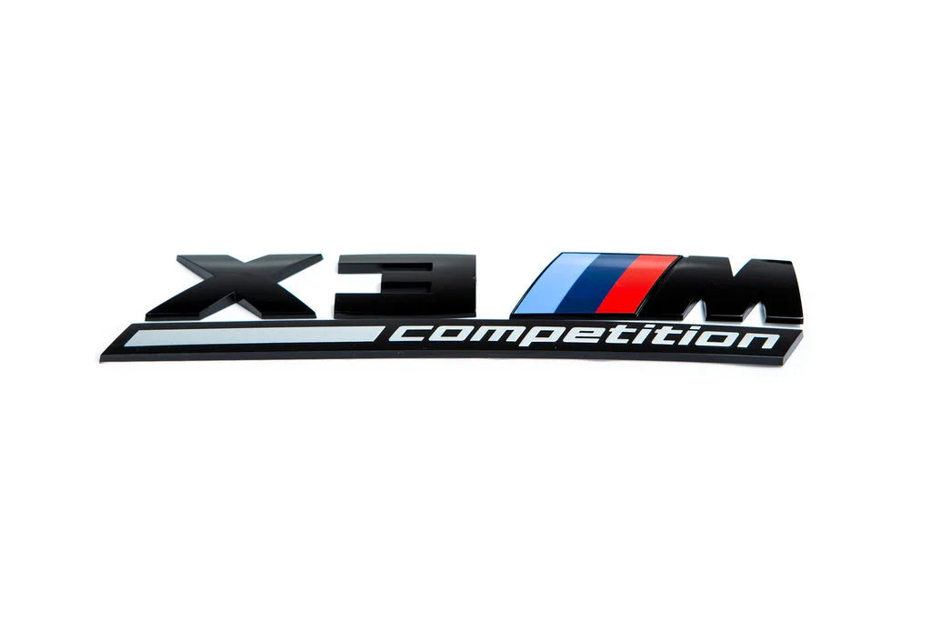 BMW F97 X3M Competition Trunk Emblem - Gloss Black-Exterior-Silicon Valley Bimmer