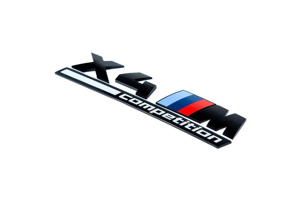 BMW F98 X4M Competition Trunk Emblem - Gloss Black-Exterior-Silicon Valley Bimmer