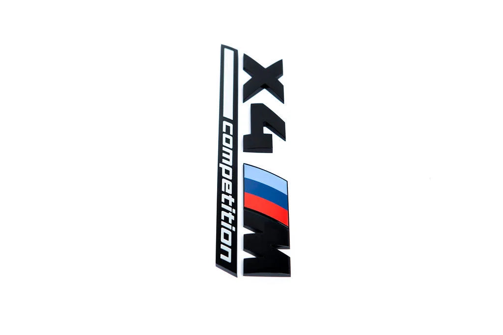 BMW F98 X4M Competition Trunk Emblem - Gloss Black-Exterior-Silicon Valley Bimmer