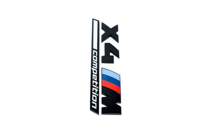 BMW F98 X4M Competition Trunk Emblem - Gloss Black-Exterior-Silicon Valley Bimmer