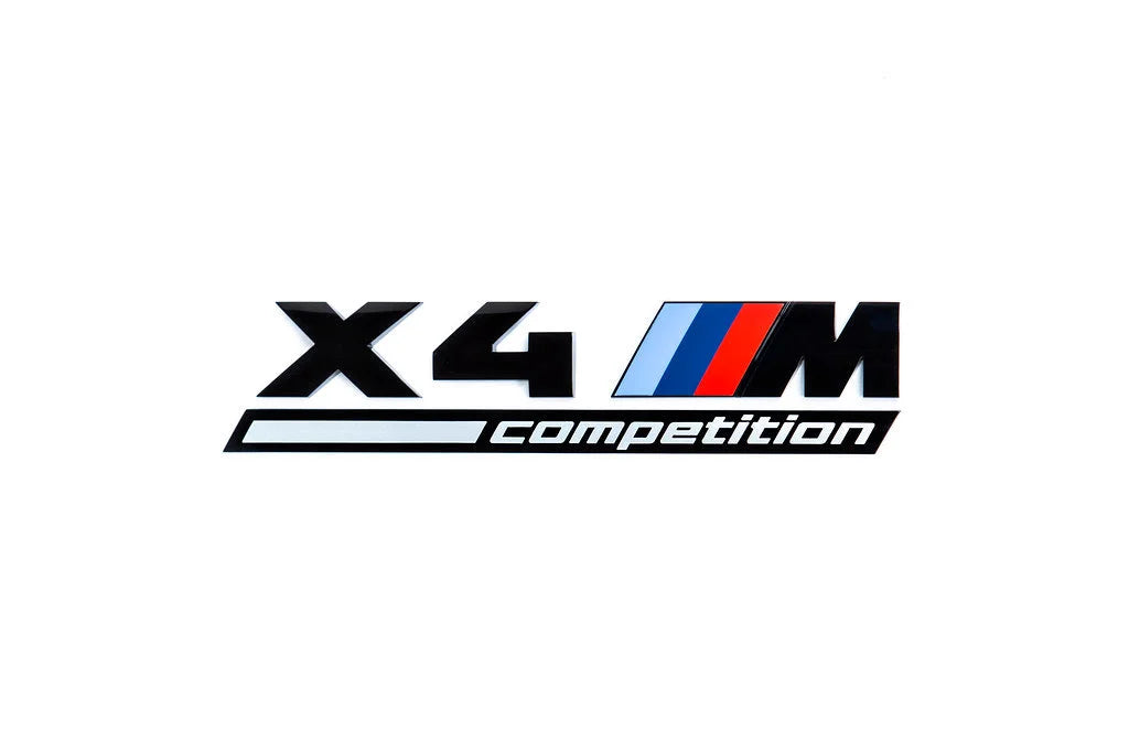 BMW F98 X4M Competition Trunk Emblem - Gloss Black-Exterior-Silicon Valley Bimmer
