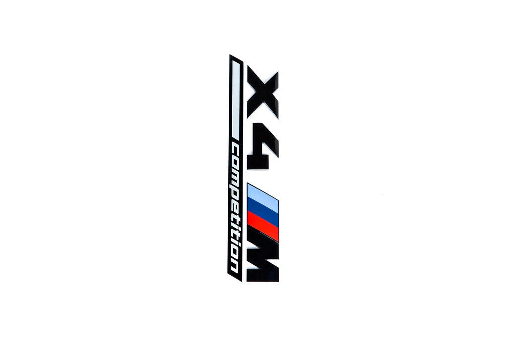 BMW F98 X4M Competition Trunk Emblem - Gloss Black-Exterior-Silicon Valley Bimmer