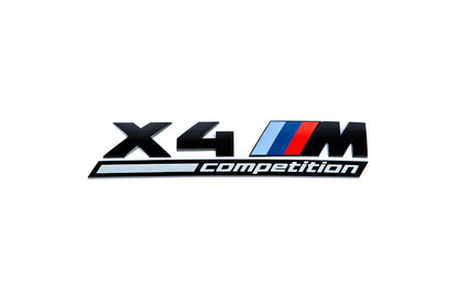 BMW F98 X4M Competition Trunk Emblem - Gloss Black-Exterior-Silicon Valley Bimmer