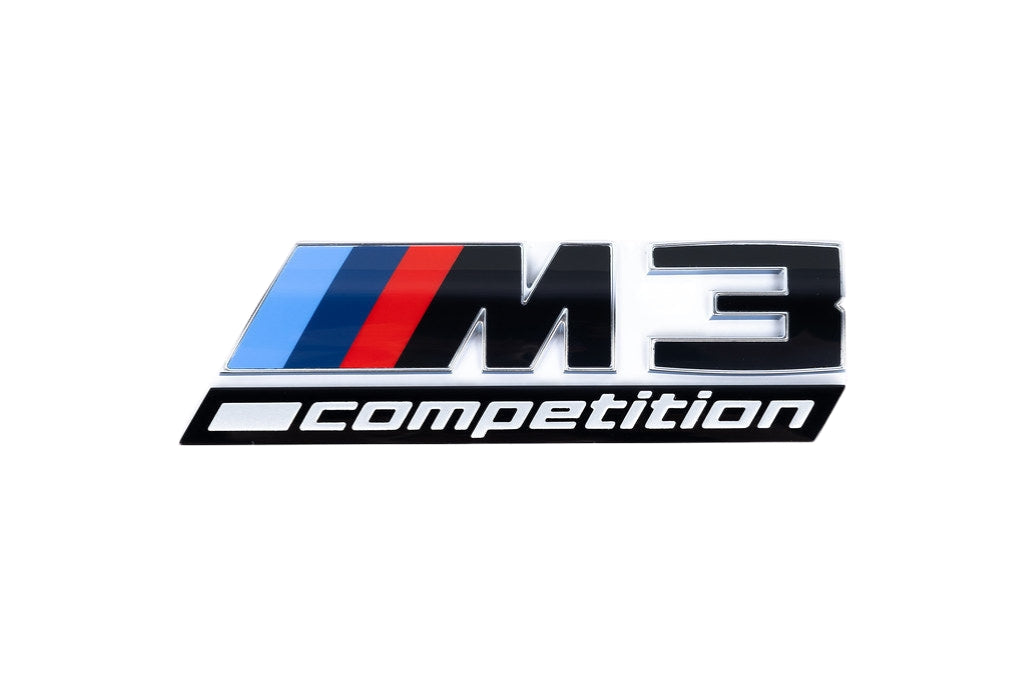 BMW G80 M3 LCI Competition Black Trunk Emblem-Exterior-Silicon Valley Bimmer