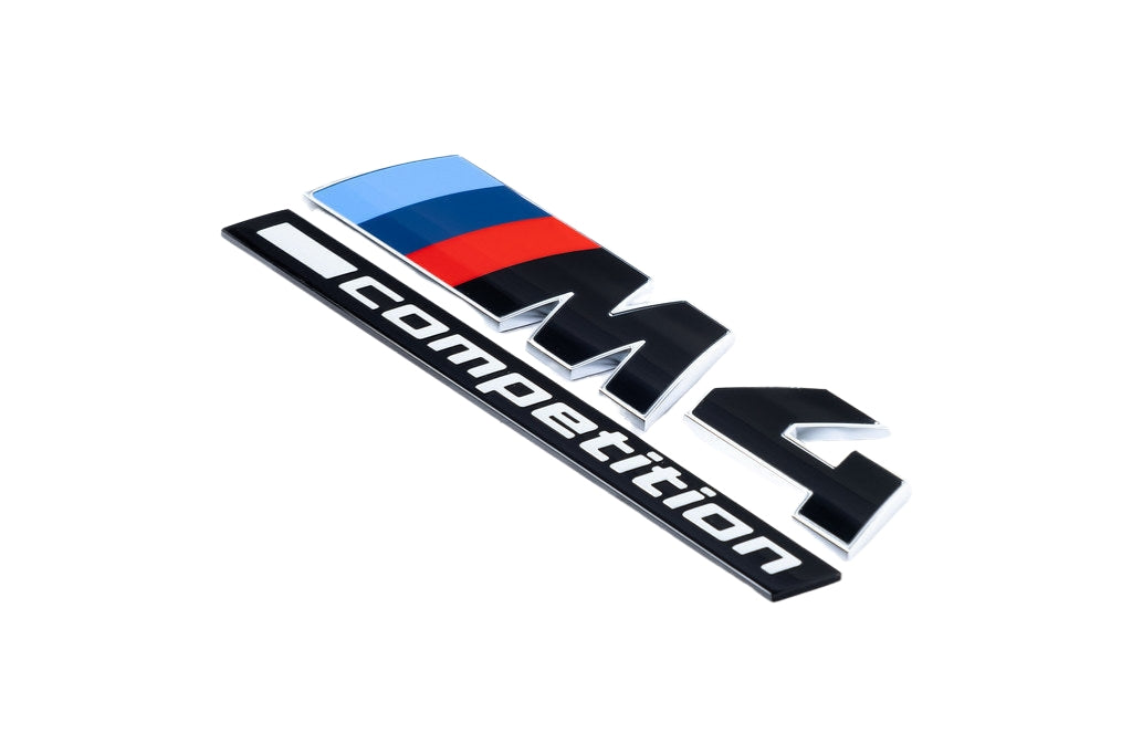 BMW G82 M4 LCI Competition Black Trunk Emblem-Exterior-Silicon Valley Bimmer