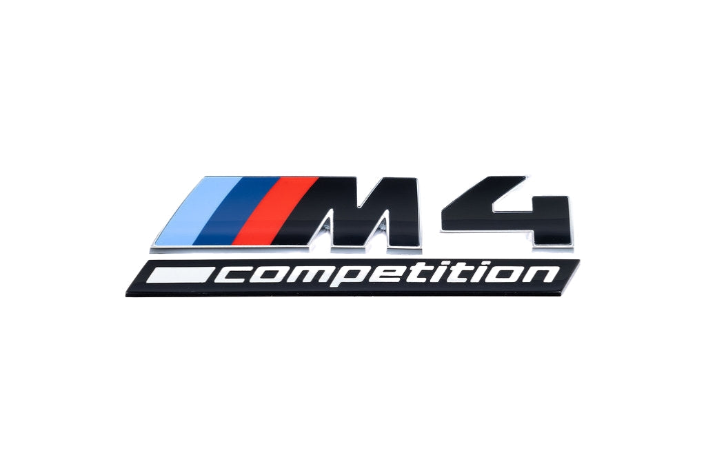 BMW G82 M4 LCI Competition Black Trunk Emblem-Exterior-Silicon Valley Bimmer