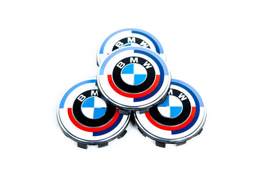 BMW M 50 Year Anniversary Heritage Center Cap Set - 56mm-Wheels-Silicon Valley Bimmer