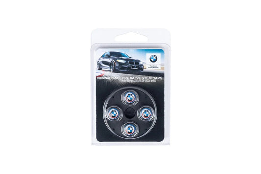 BMW M 50 Year Anniversary Heritage Valve Stem Cap Set - Black-Wheels-Silicon Valley Bimmer