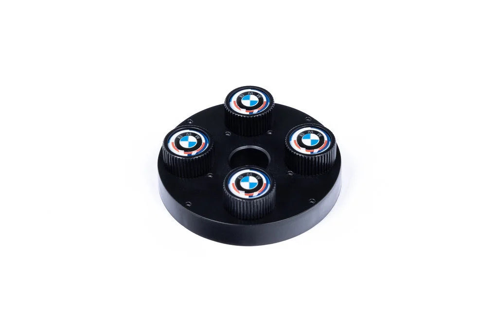 BMW M 50 Year Anniversary Heritage Valve Stem Cap Set - Black-Wheels-Silicon Valley Bimmer