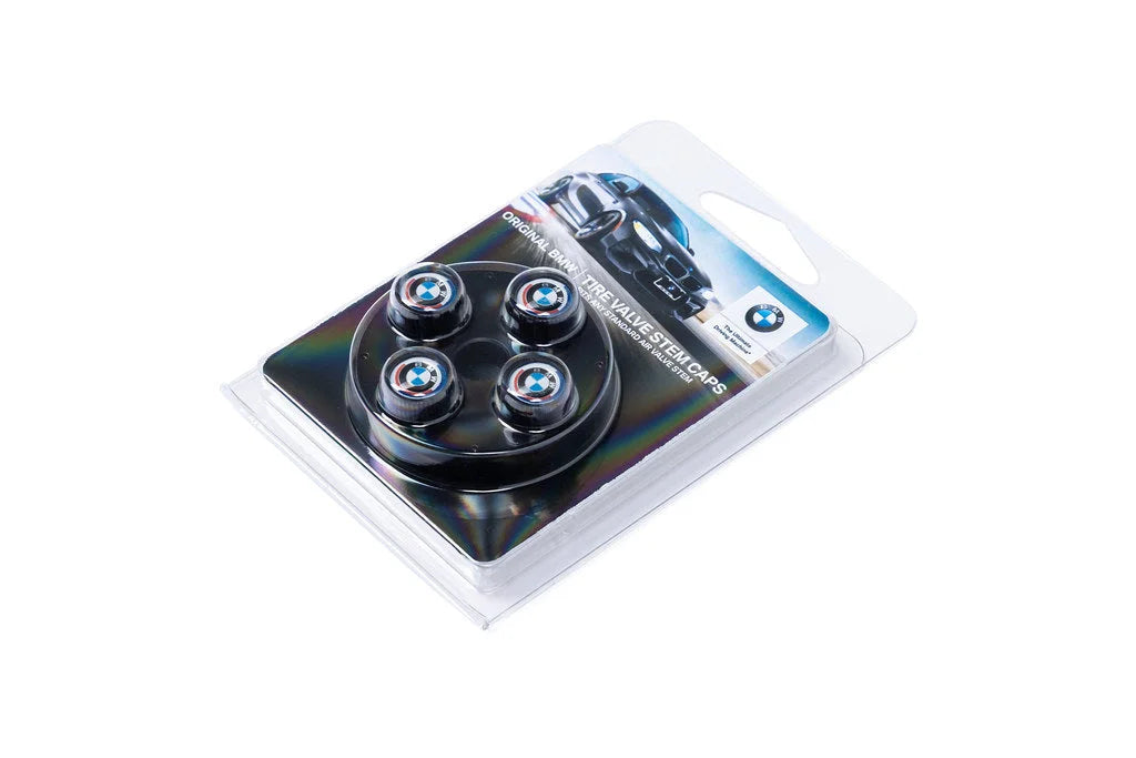 BMW M 50 Year Anniversary Heritage Valve Stem Cap Set - Black-Wheels-Silicon Valley Bimmer