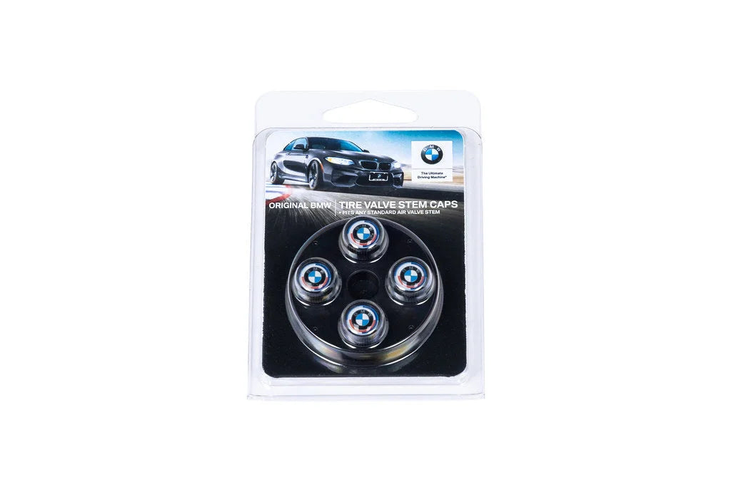 BMW M 50 Year Anniversary Heritage Valve Stem Cap Set - Black-Wheels-Silicon Valley Bimmer