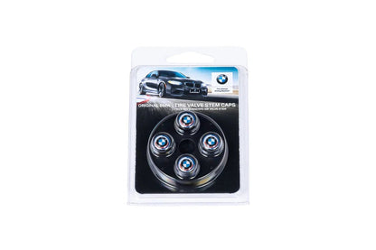 BMW M 50 Year Anniversary Heritage Valve Stem Cap Set - Black-Wheels-Silicon Valley Bimmer
