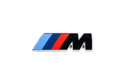 BMW M Fender Emblem - Gloss Black with Chrome Surround-Exterior-Silicon Valley Bimmer