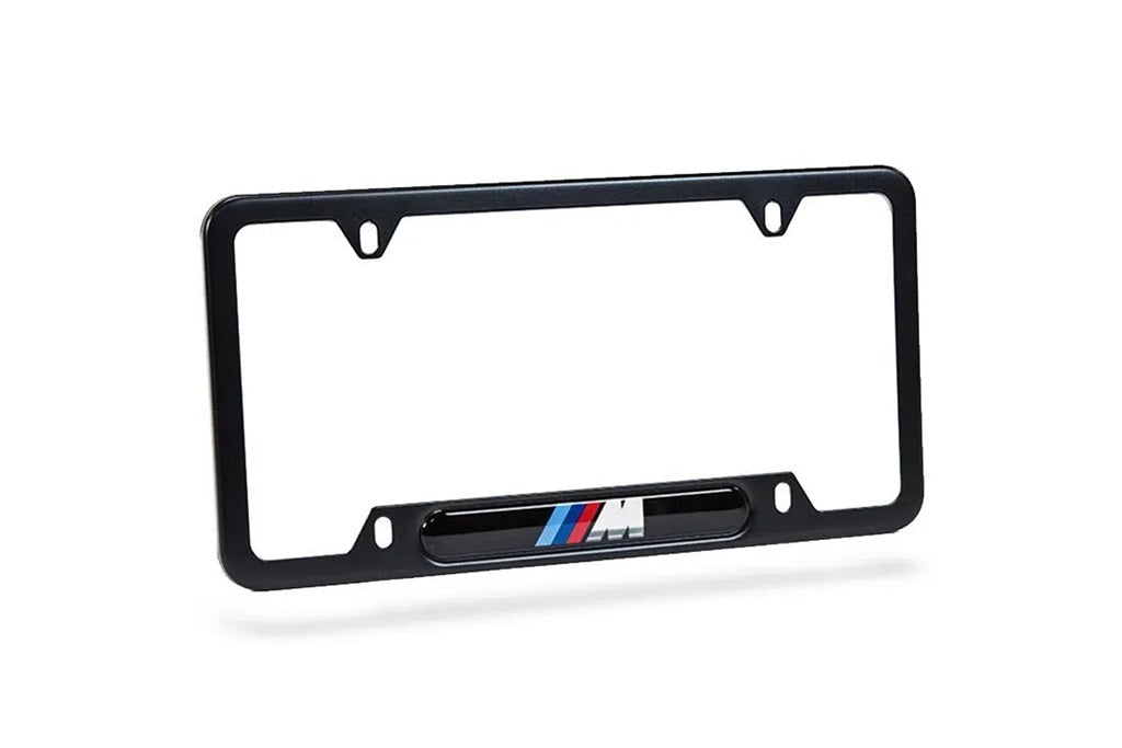 BMW M Logo Black Stainless License Plate Frame-Lifestyle-Silicon Valley Bimmer