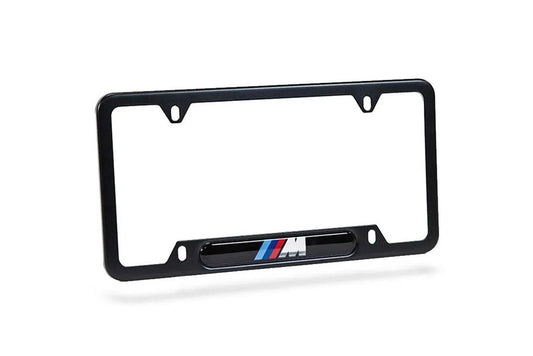 BMW M Logo Black Stainless License Plate Frame-Lifestyle-Silicon Valley Bimmer