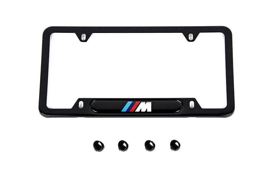 BMW M Logo Black Stainless License Plate Frame-Lifestyle-Silicon Valley Bimmer