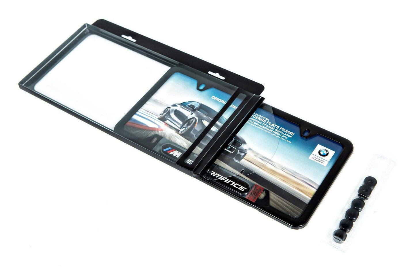 BMW M Performance Black Stainless Steel Plate Frame