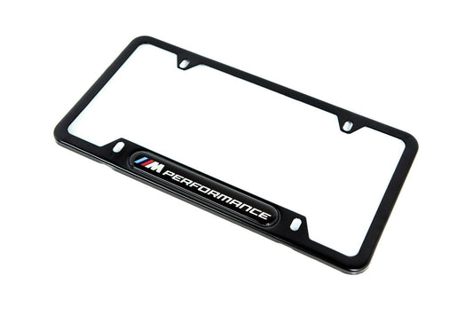 BMW M Performance Black Stainless Steel Plate Frame