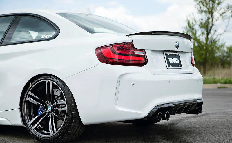 BMW M Performance F87 M2 Carbon Trunk Spoiler with CRT Stripe-Exterior-Silicon Valley Bimmer
