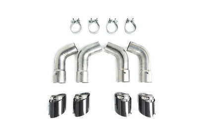 BMW M Performance F9X X5M / X6M Titanium + Carbon Exhaust Tip Set-Exhaust-Silicon Valley Bimmer