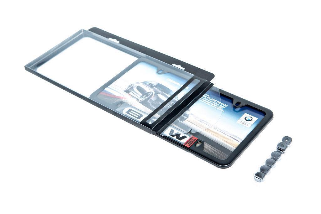 BMW Nameplate Black Stainless Steel License Plate Frame